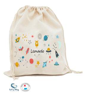 Pochon Space rangements rentrée scolaire personnalisé
