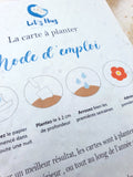 Carte à planter " 100% graines d'amour " , Graines de flues des champ