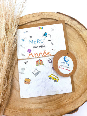 Carte à planter "Merci Villmos", herbes aromatiques