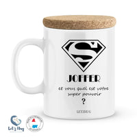 Mug / Tasse " super Joffer , et vous quel est votre super pouvoir " merci joffer, letzhug , made en Luxembourg 