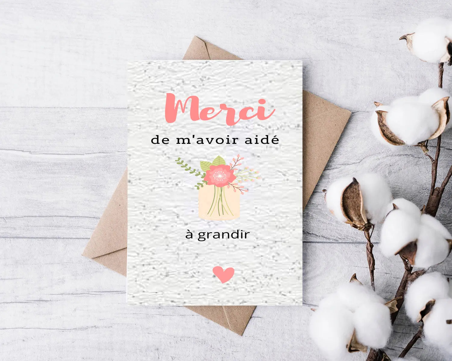 Carte à planter " Merci de m'avoir aidé à grandir" - LETZHUG
