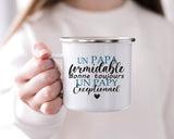 Mug émaillé vintage  PAPA / PAPY -