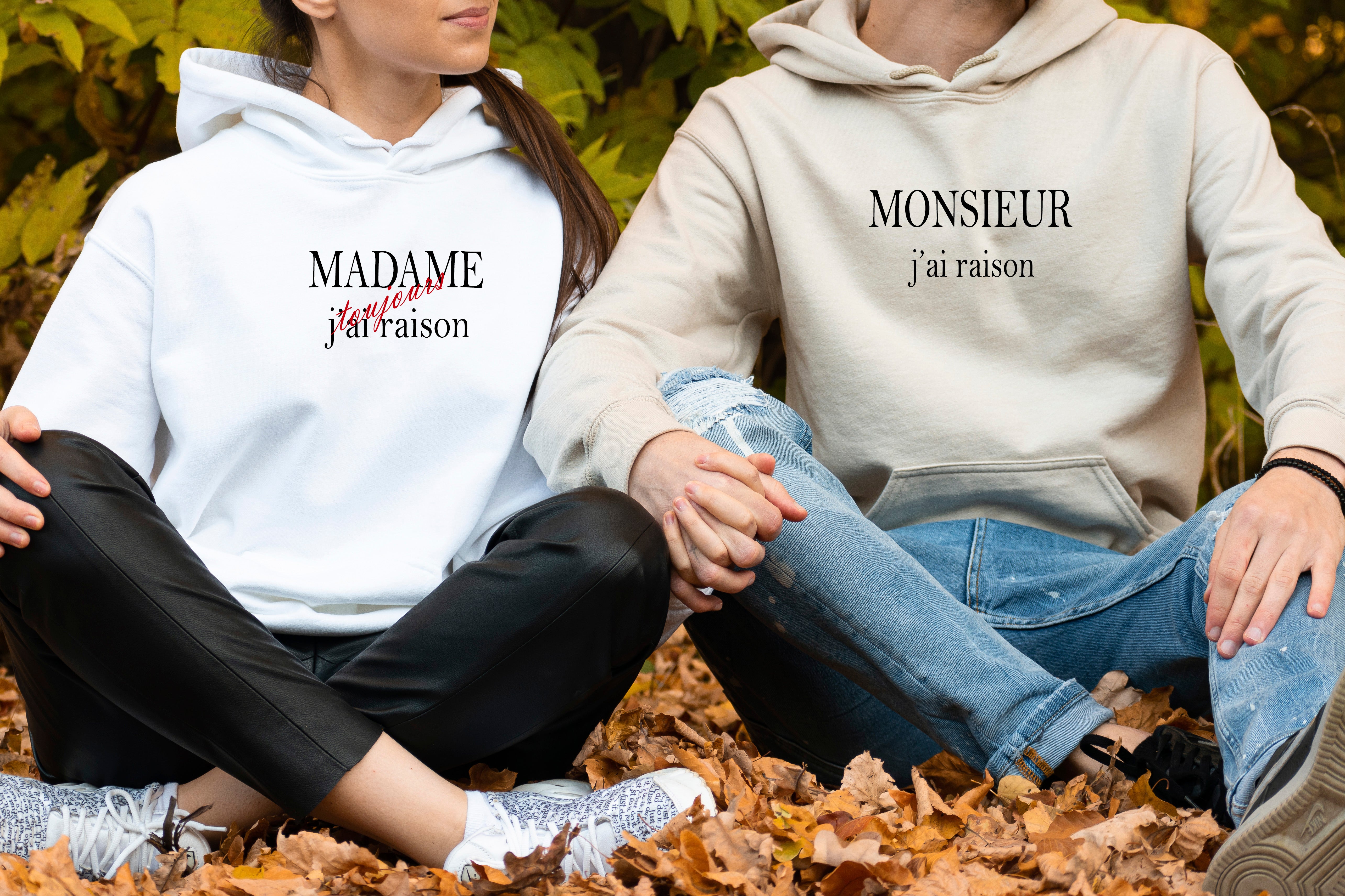 Sweat personnalisé Saint valentin - Cadeau saint valentin - cadeau couple  duo