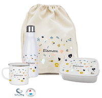 Kit enfant rentrée scolaire personnalisé  "FLORAL "