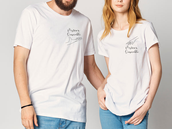 Duo de T-shirts personnalisé unisexe 